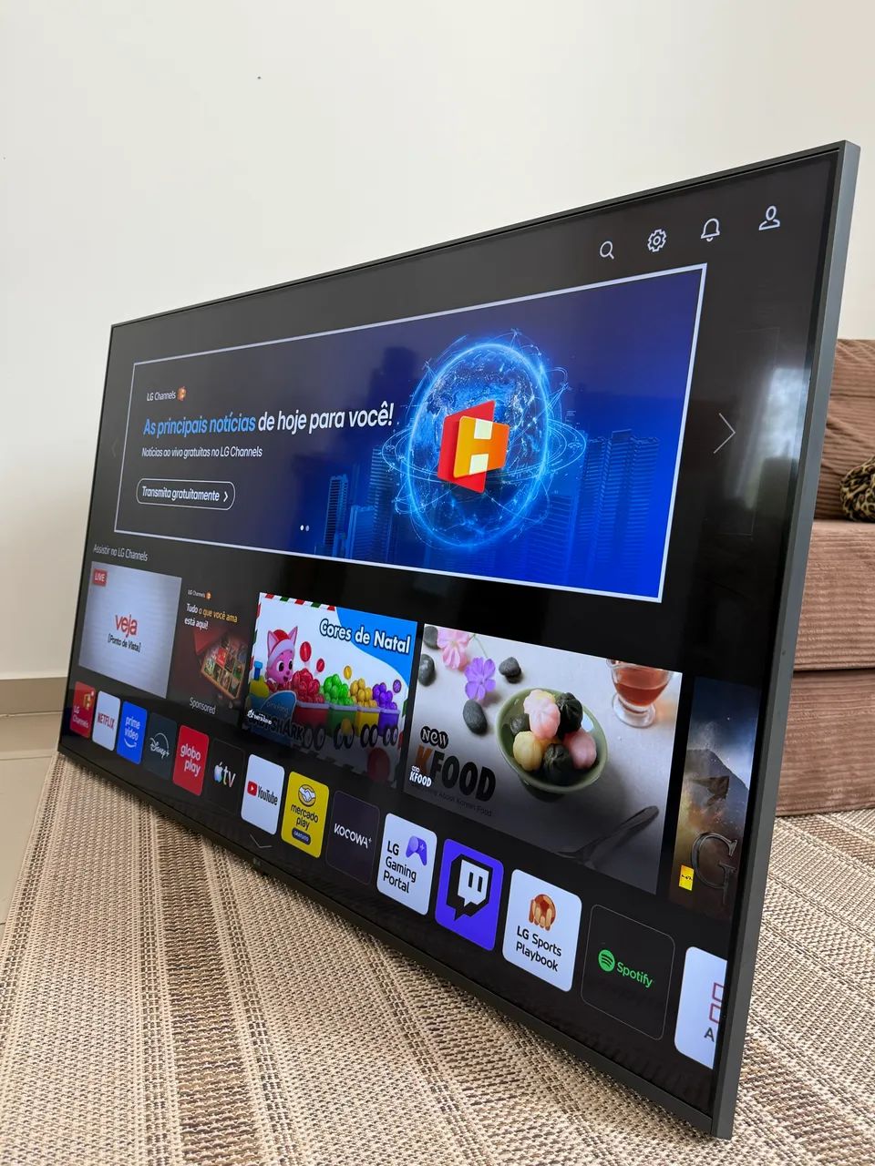 TV LG Smart 55 4K ThinQ IA + Suporte - Foto 4