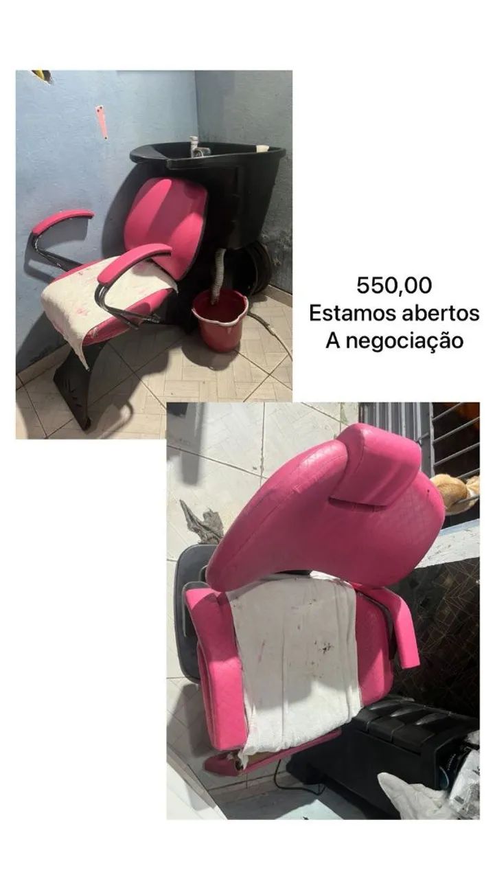 Cadeira e lavatório 