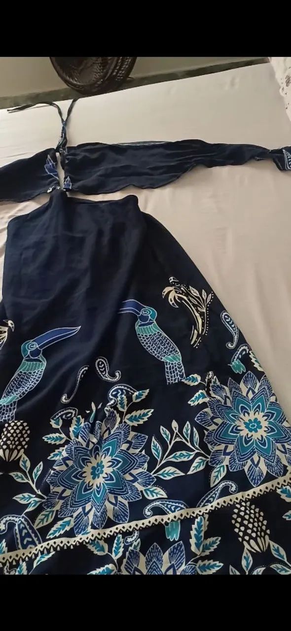 Vestido estampado longo - Foto 3