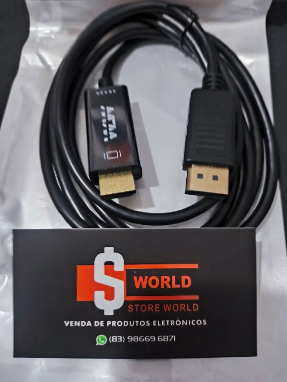 Cabo Display port para HDMI  - Loja Store World  - Foto 2