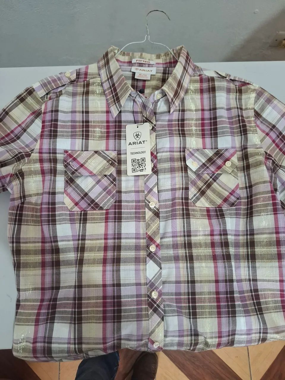 Camisa Feminina Ariat Tamanho G  - Foto 3