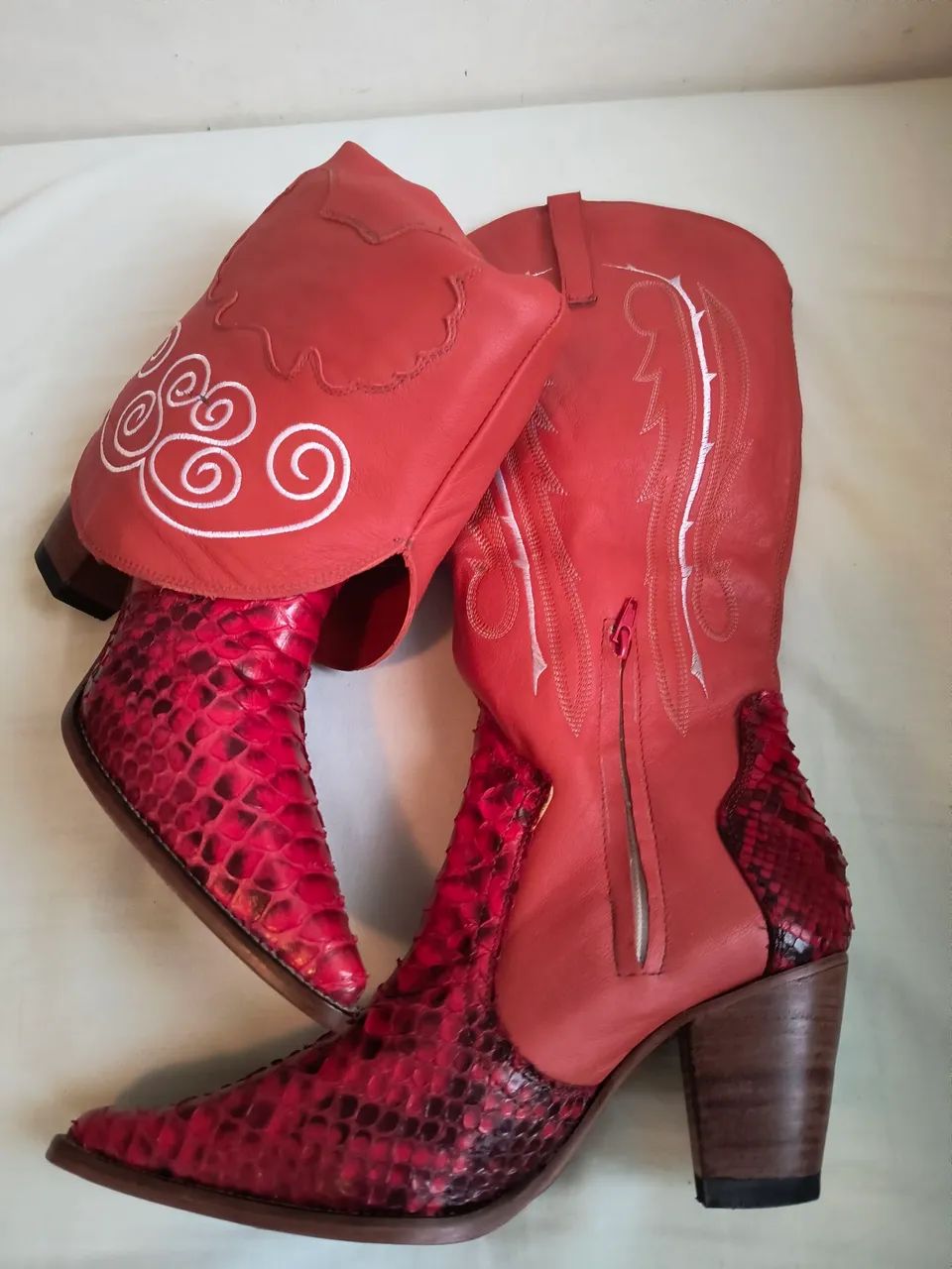 Bota de couro de cobra  - Foto 2