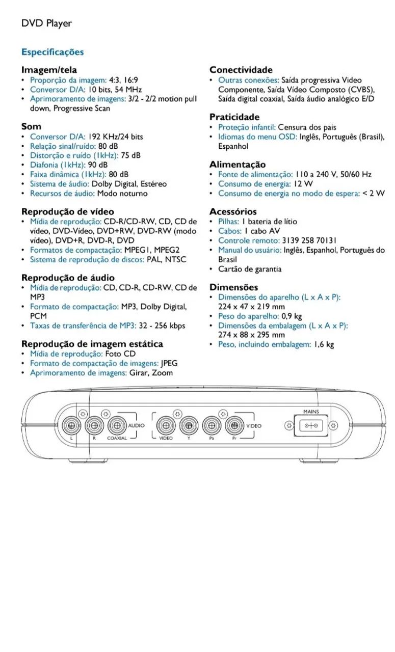Aparelho de DVD Philips DVP4000 LACRADO DE FÁBRICA - Foto 5