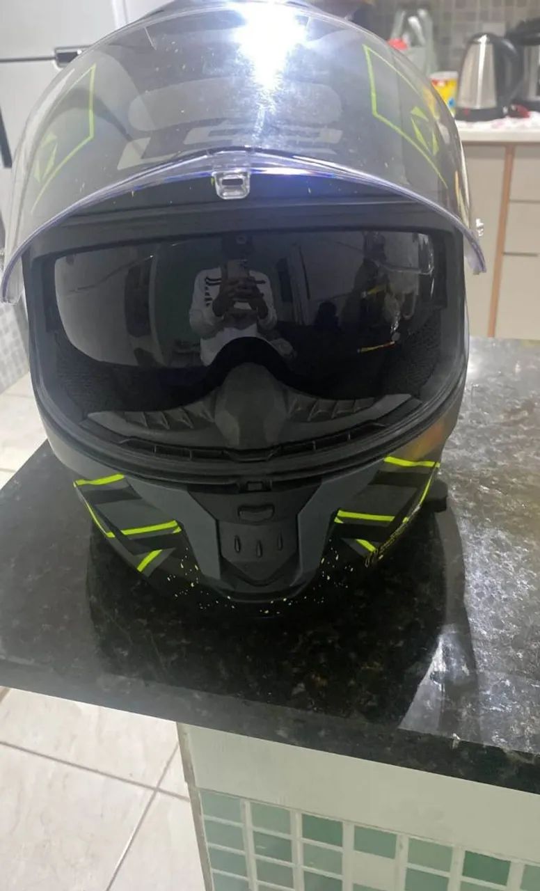 Capacete ls2 Ff808 stream 2 monocolor com óculos - Foto 2