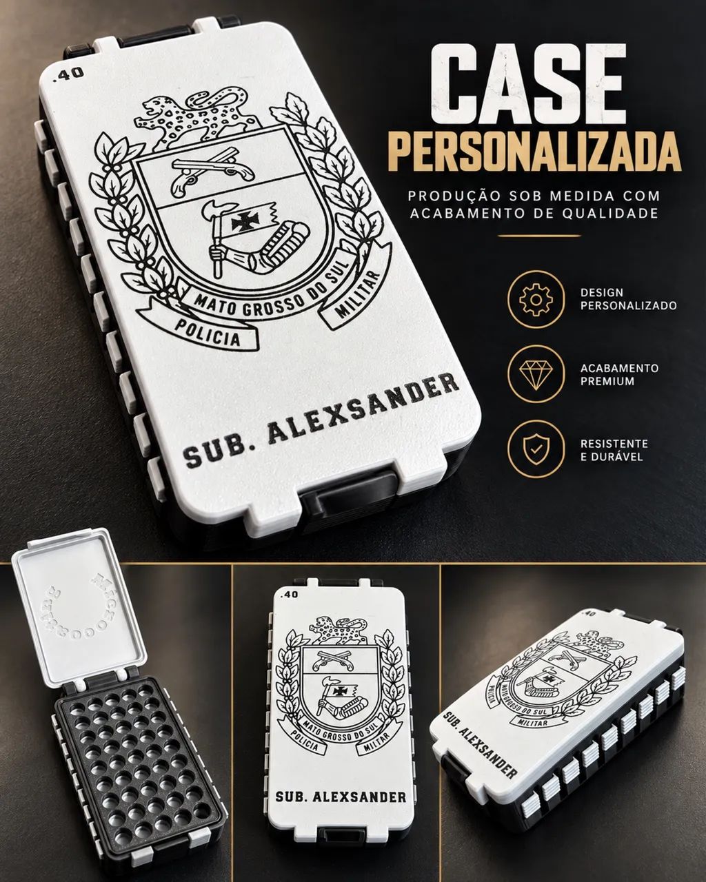 Case para munição de vários calibres - Foto 3