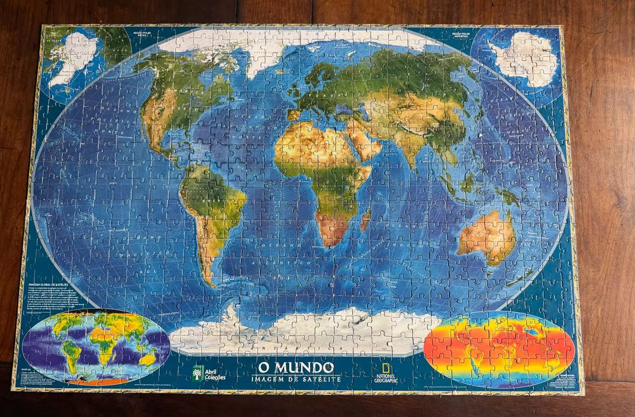 quebra cabeça (puzzle) mapa mundi 