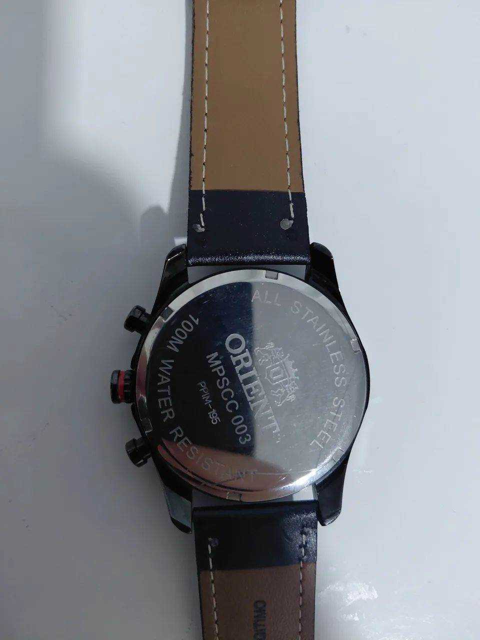 Relógio Orient preto cronógrafo masculino +pulseira nova<br> - Foto 5