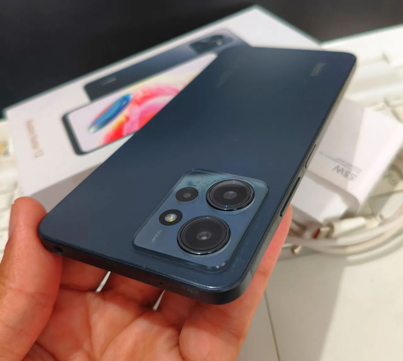 Note 12 com CAIXA e CARREGADOR ORIGINAL 8/128Gb + Capa e Pelicula - Foto 3