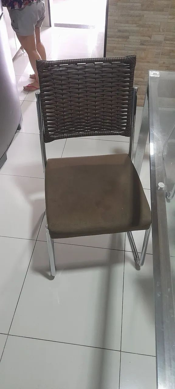 Mesa de jantar para 6 pessoas com tampo de vidro 10mm - Foto 5
