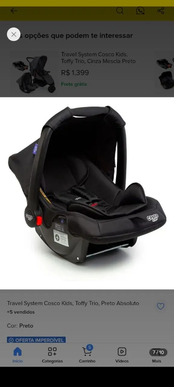 Bebê conforto com carrinho nunca usados - Foto 3