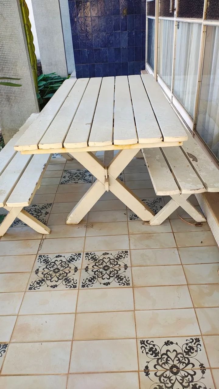 Mesa de madeira, estilo picnique - Foto 5