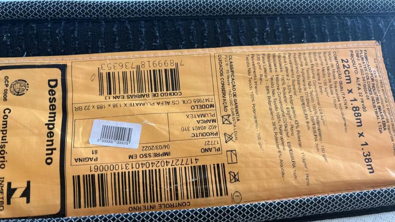 CAMA - COLCHÃO DE CASAL PLUMATEX EM EXCELENTE ESTADO!  - Foto 2