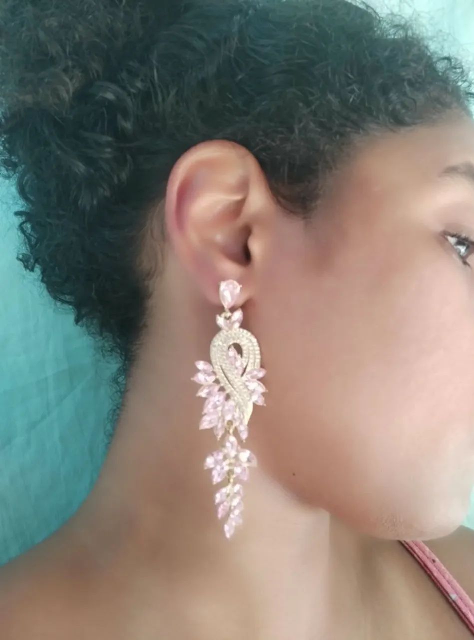 Brinco Pink Glam - Foto 2