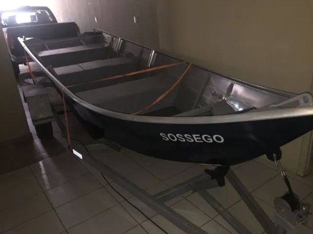 Barco Alumínio 5m + Motor Mercury 15 HP + Carreta - Foto 4