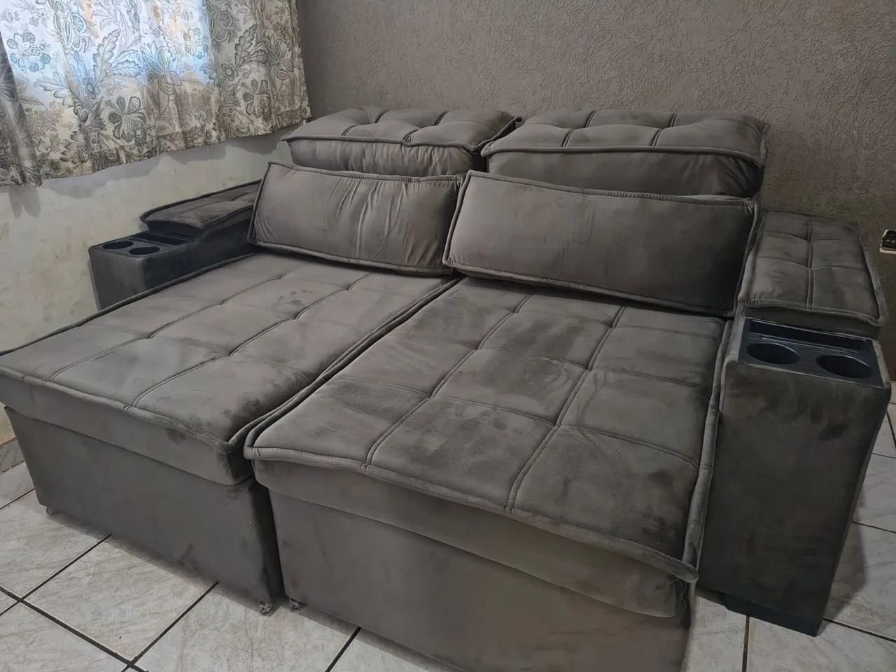 Sofá promoção retrátil e reclinável novo apronta entrega ? - Foto 4
