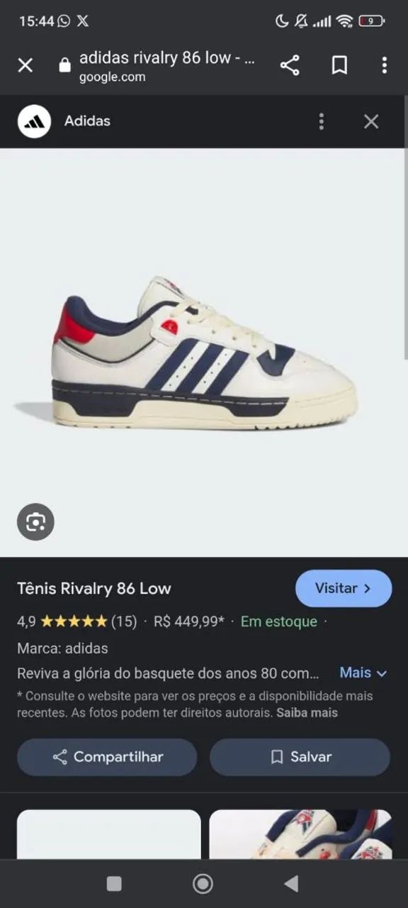 Adidas rivalry 86 low ivory night - Foto 3
