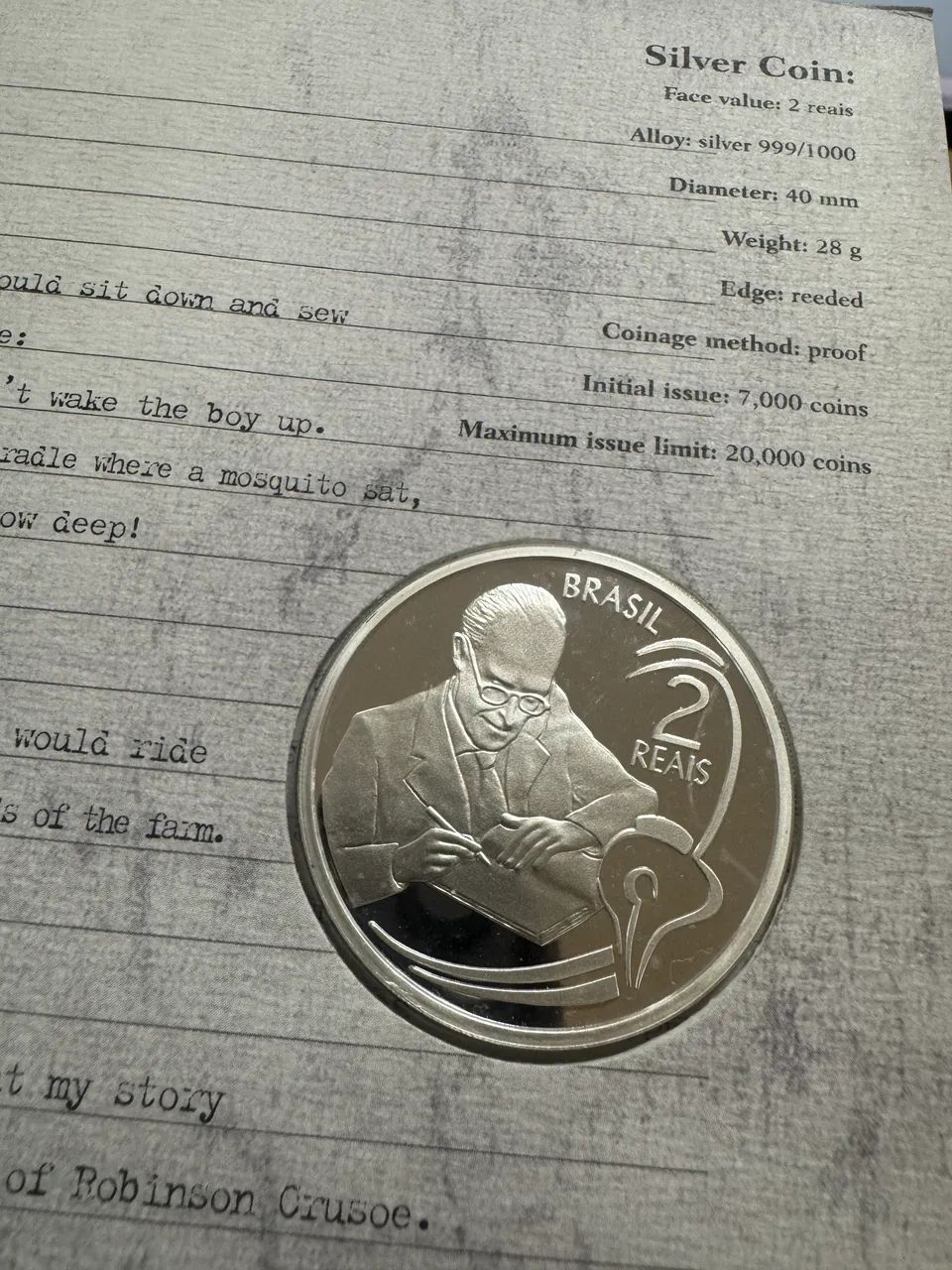 Centenary Coin of Carlos Drummond de Andrade446519857937786881