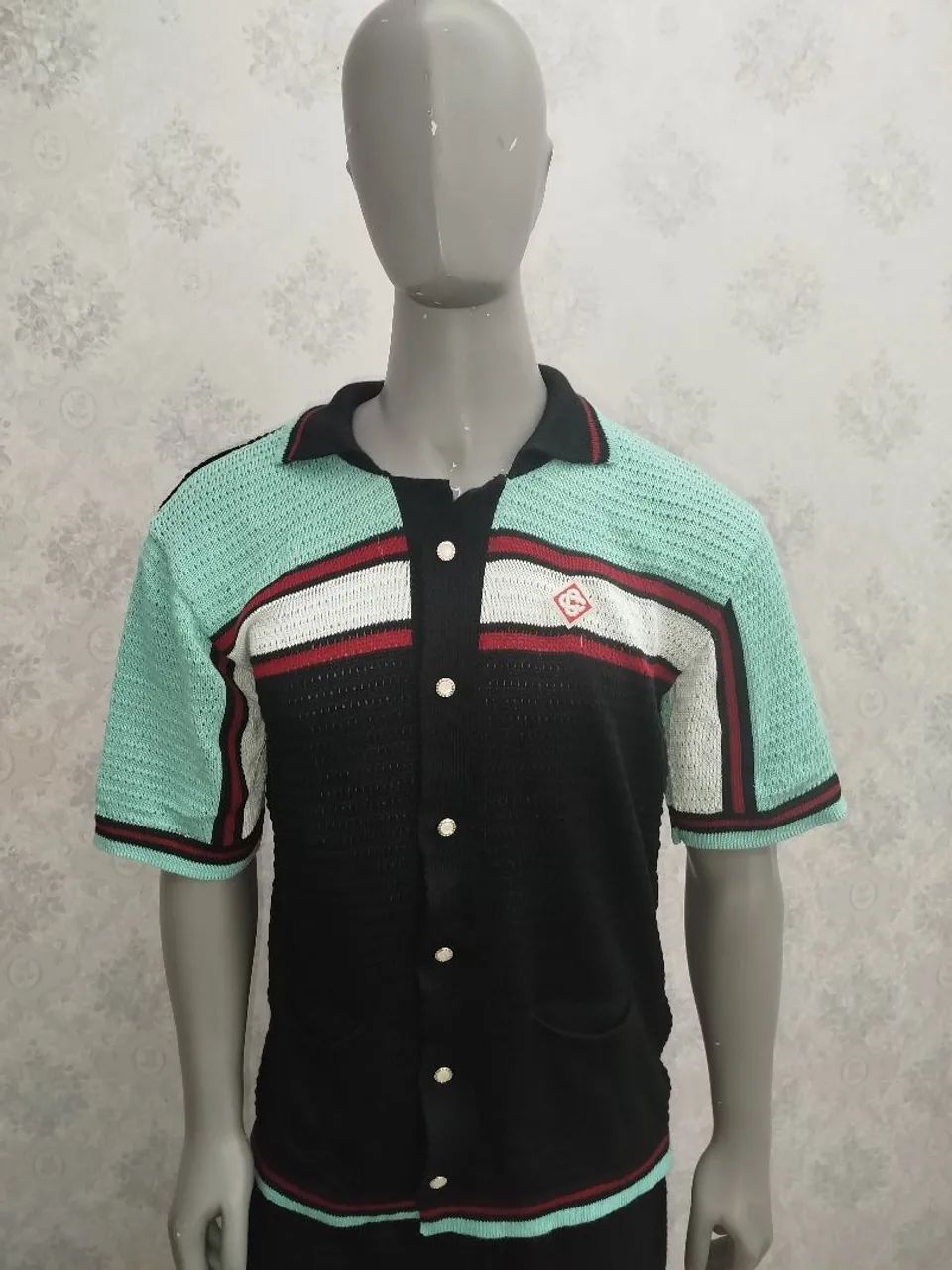 Conjunto tricô casablanca preto/verde - Foto 2