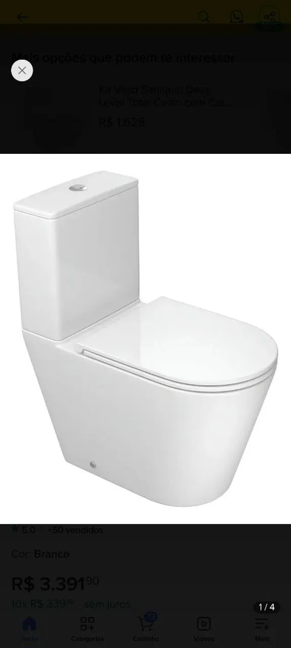 Bacia acoplada Deca LK total clean completa 