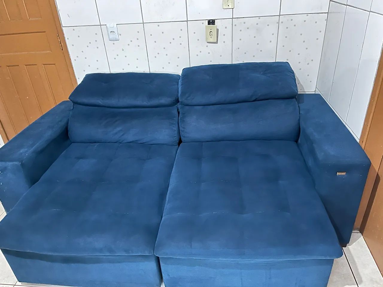 Sofá Cama Azul Grande - Foto 2