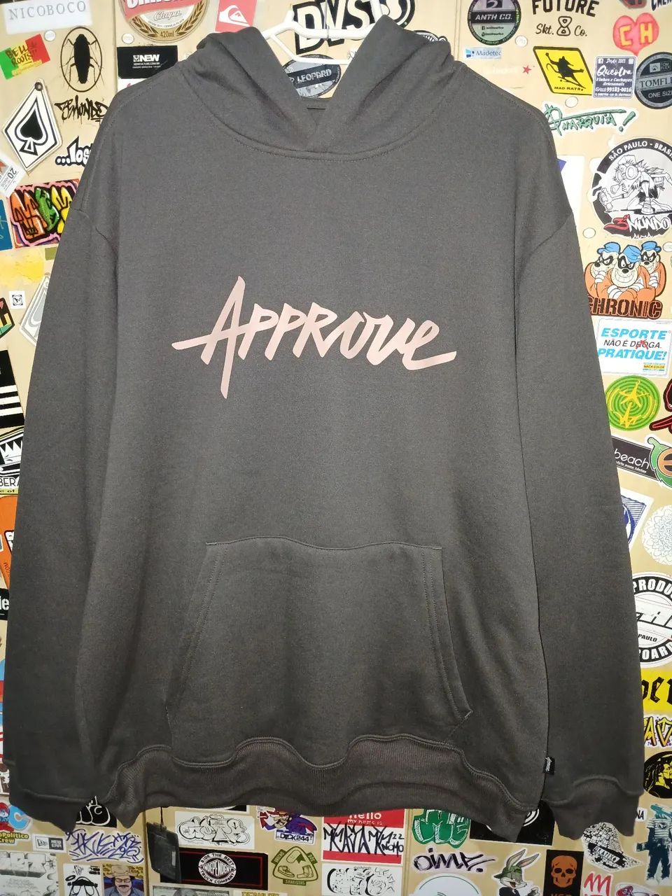 Blusa moletom approve marrom GG nova 