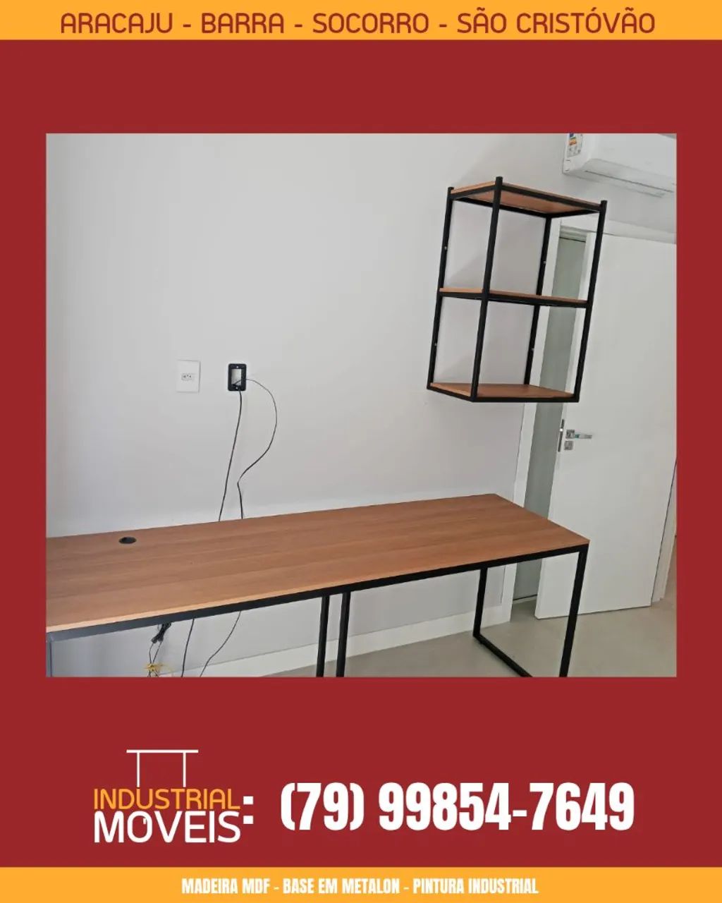 Kit industrial- mesa + suporte - Foto 2
