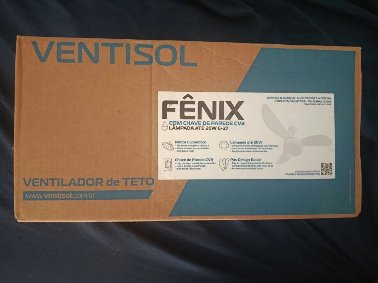 Ventilador de teto ventisol com lâmpada 