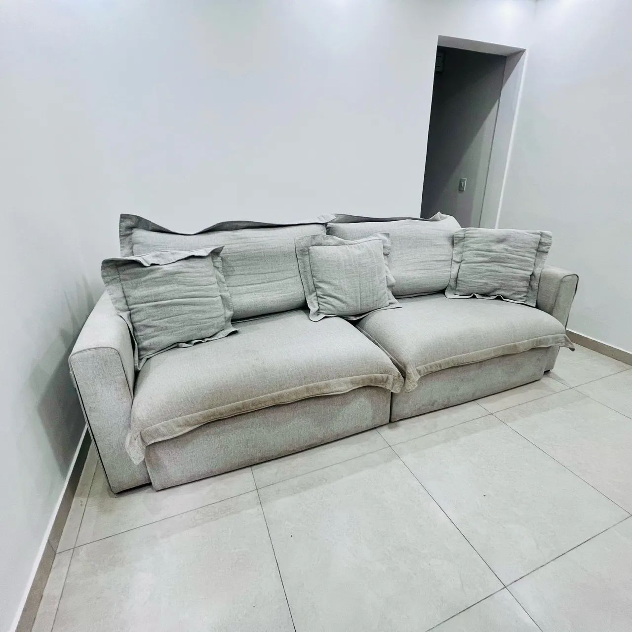 Sofá retrátil de linho - Foto 3
