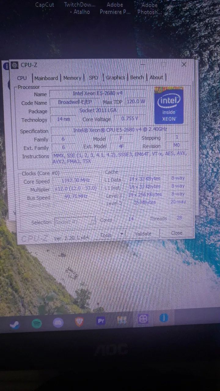 Processador Xeon e5 2680 v4466472848946647040