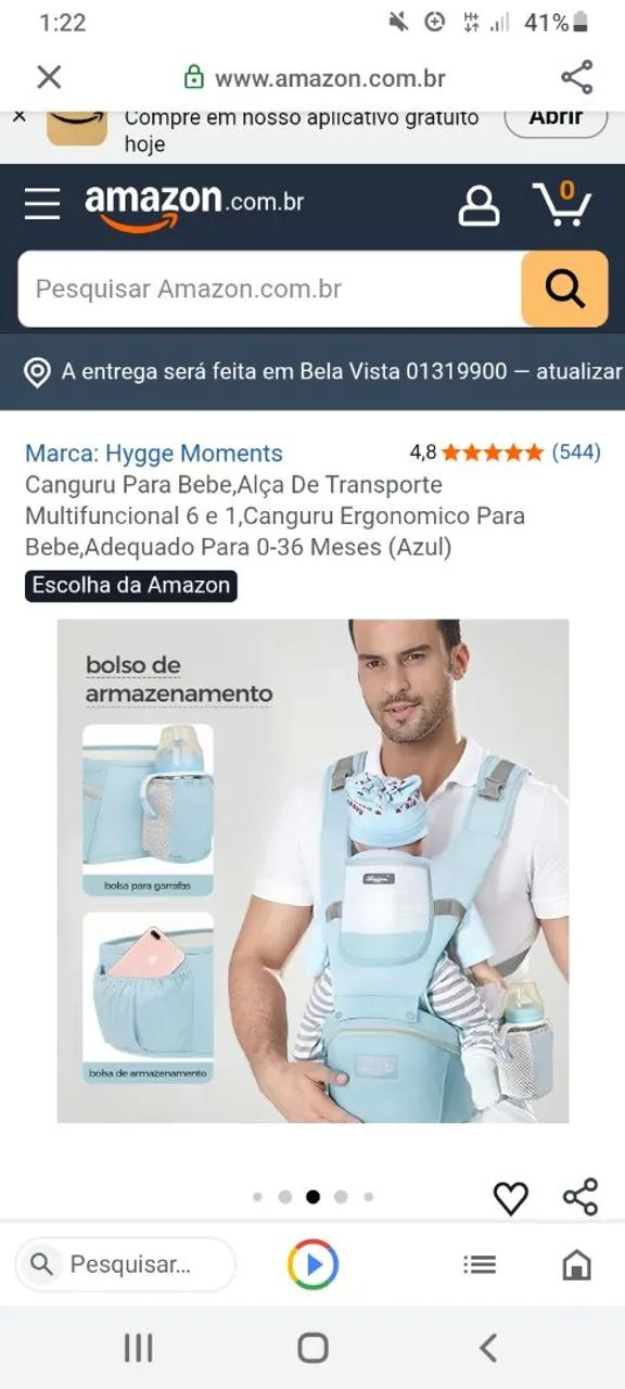 Canguru azul para bebê  - Foto 2