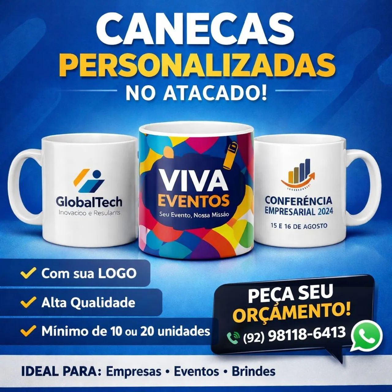Canecas  no Atacado para Empresas