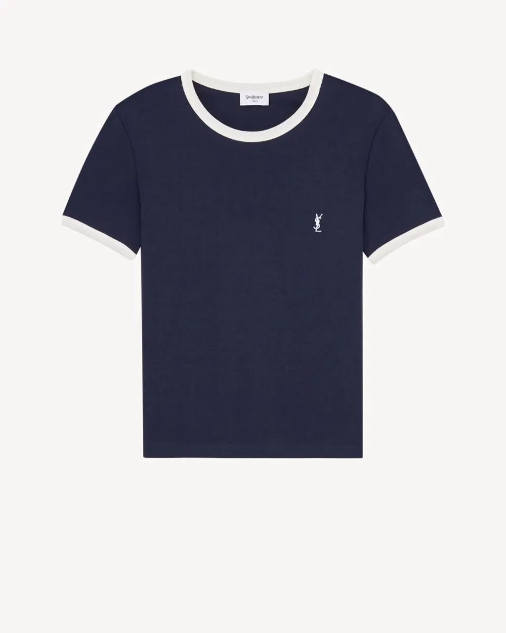 CAMISETA CASSANDRE EM JERSEY DE ALGODÃO CANELADO - Foto 2