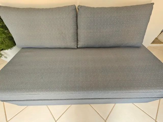 Sofá-Cama Solteiro 1,88m x 88cm em Jacquard Azul Acinzentado - Foto 3
