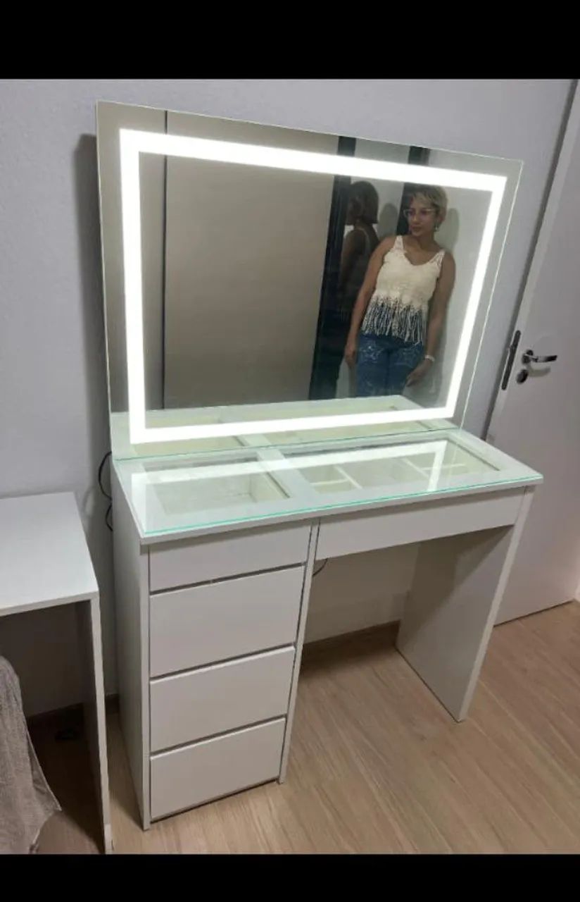 Penteadeira com luz led MDF ENTREGA GRATIS  - Foto 4