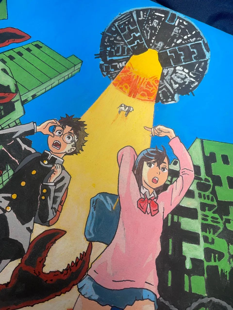 quadro dan da dan anime feitos mão 