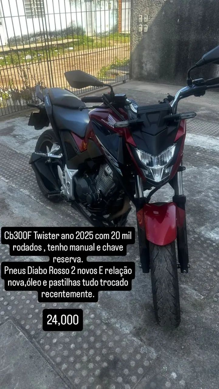 Cb300f 2025 vermelha