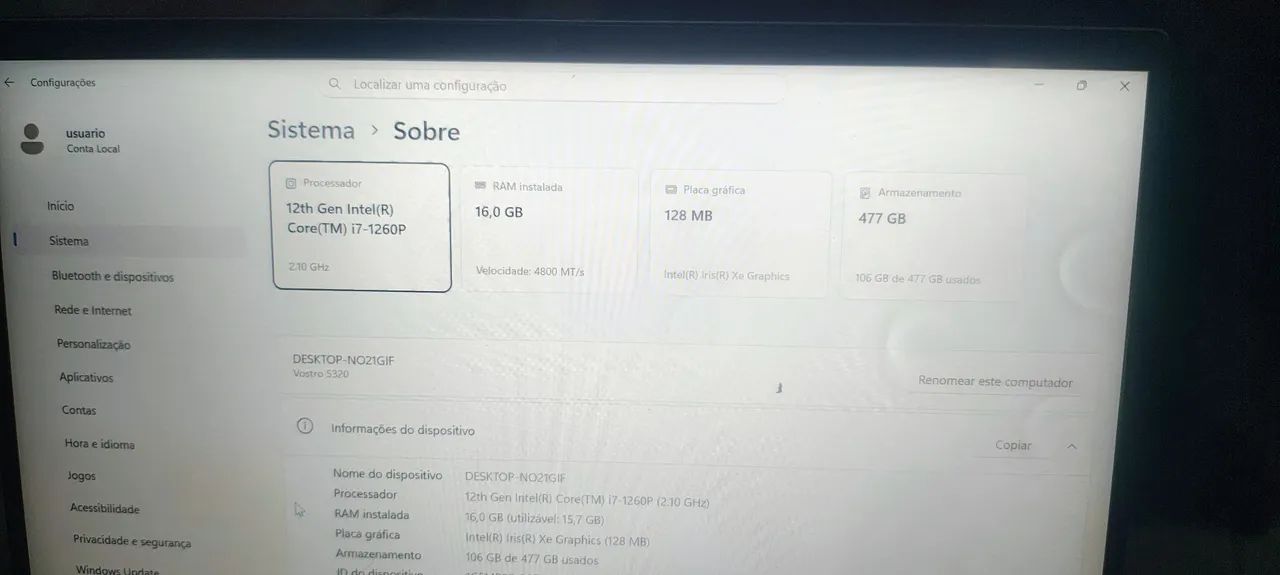 Notebook Dell i7 ddr5 - Foto 3