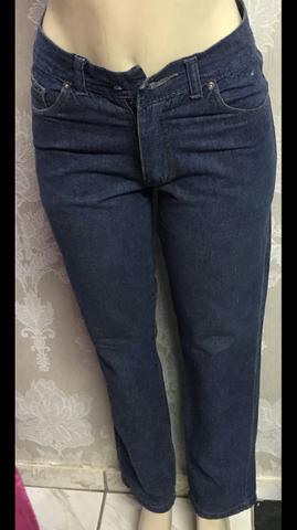 Calça jeans retrô, Hemuche , única, tamanho 38, original - Foto 4