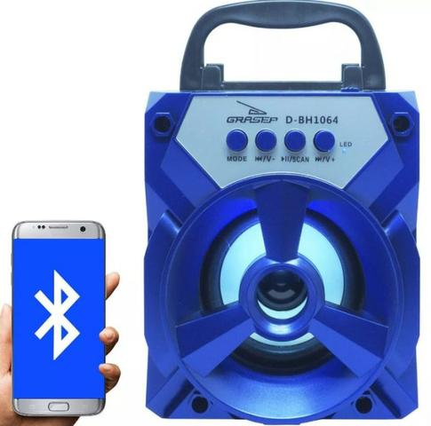 Caixinha de som bluethoth cartão sd pen drive