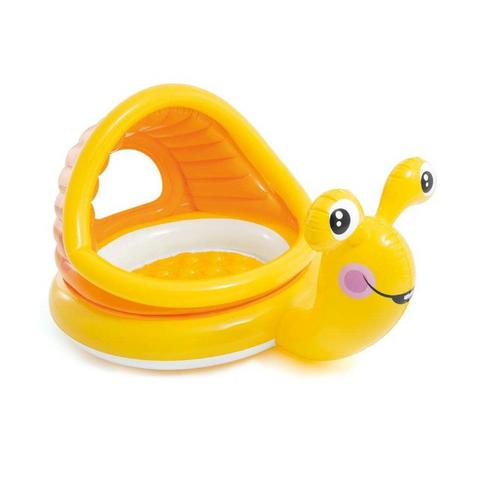 Piscina Infantil Caracol Preguiçoso 53L Amarelo Intex - Foto 2