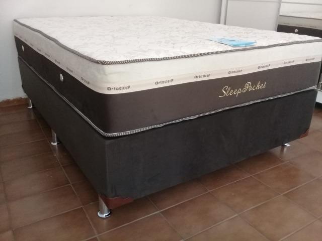 Conjunto box casal molas ensacadas por apenas 699,00 a vista somente até domingo