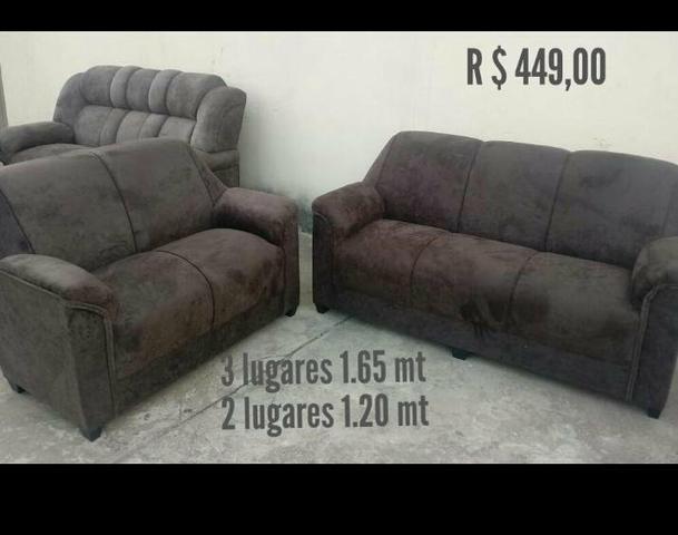 (SOFA DE 2 e 3 LUGARES DIRTO PRA VOCE