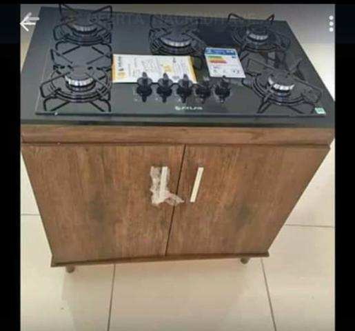 Fogão cooktop 5 chamas c/balcão! - Foto 3