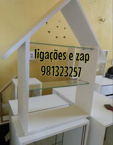 Casinha nicho luxo mdf vidros - Foto 2