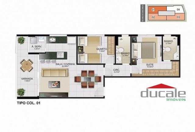 Davi Amarante Apartamento 2 quartos suíte em Bento Ferreira - Foto 12