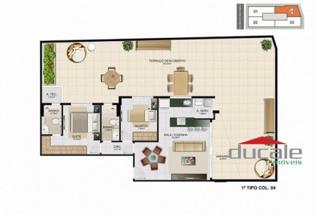 Davi Amarante Apartamento 2 quartos suíte em Bento Ferreira - Foto 13