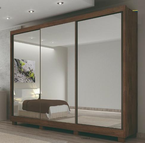 Guarda Roupa 100% MDF 3 portas espelhos inteiriços - Foto 3