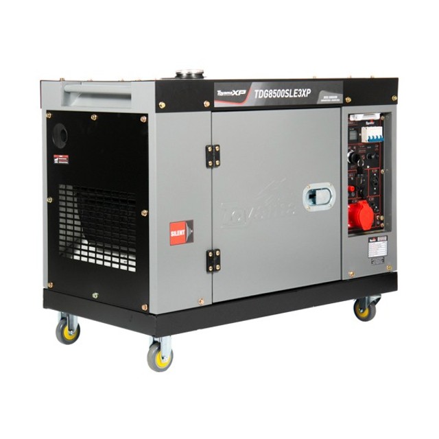 Gerador a Diesel 7 KVA Trifásico 220/380 Toyama TDG8500 SLE3XP Cabinado