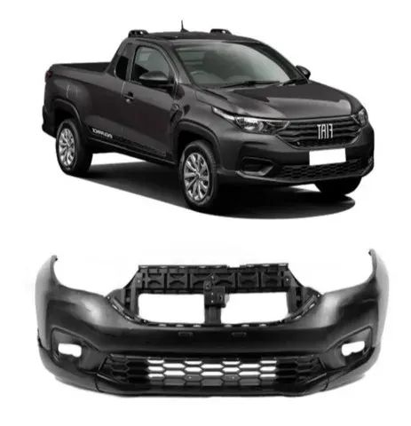 Parachoque Dianteiro Fiat Strada 2021 - Preto Texturizado - R2A