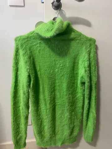 Blusa de veludo verde